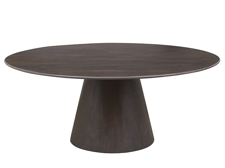 Moti Furniture Jaden Solid Wood Dining Table in Charred Ember 59002018