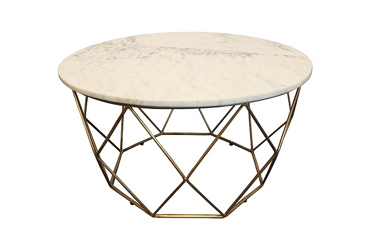 Moti Furniture Redondo Motz Round Cocktail Table in Ivory 59003005