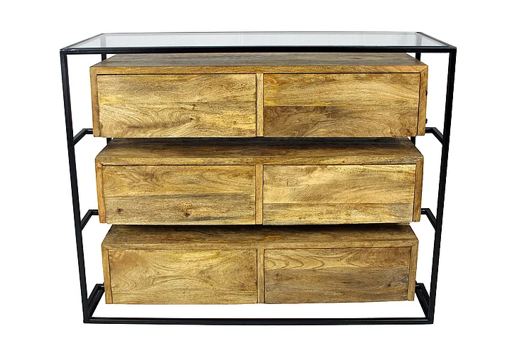 Moti Furniture Redondo Tatum 6-Drawer Dresser in Natural