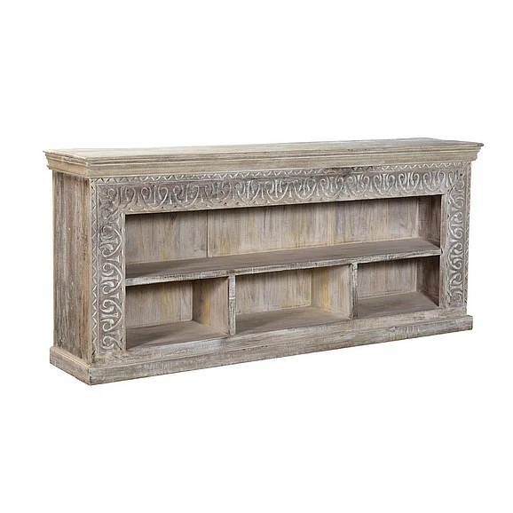 Classic Home Alta Medium Open Sideboard in Antique White 59026887 CLOSEOUT