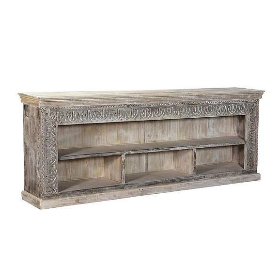Classic Home Alta Large Open Sideboard in Antique White 59026888 CLOSEOUT