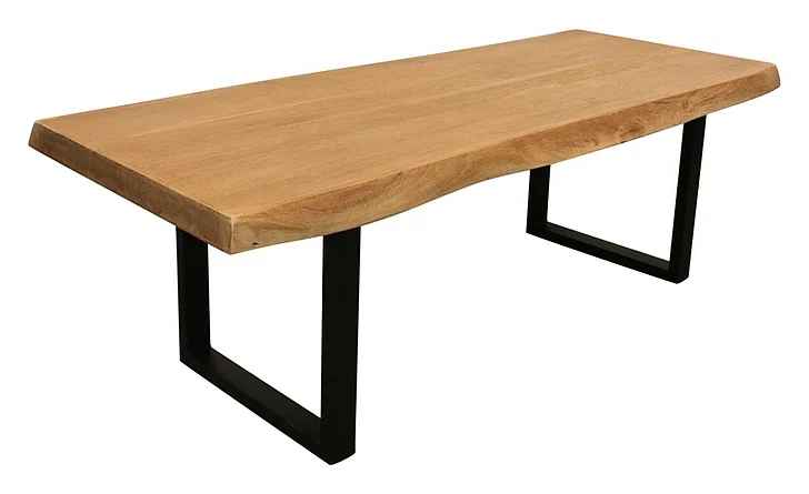 Moti Furniture Sycamore 70" Coffee Table with Live Edge in Natural 59103001A