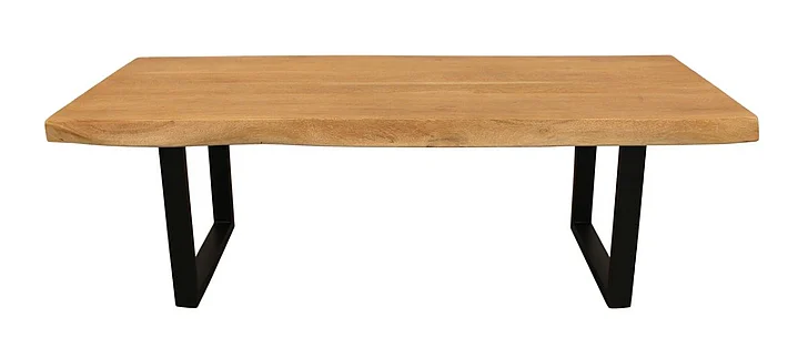 Moti Furniture Sycamore 55" Coffee Table with Live Edge in Natural 59103002