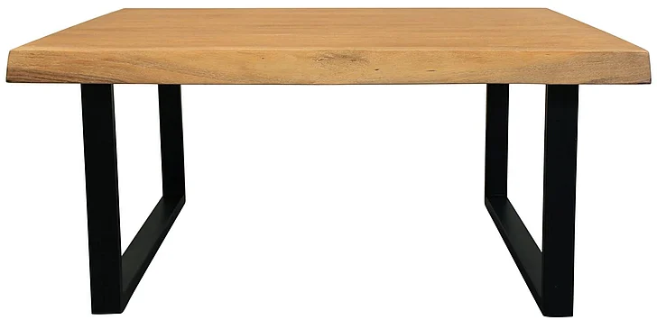 Moti Furniture Sycamore Live Edge Square Coffee Table in Natural