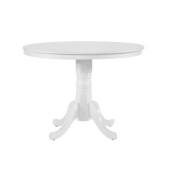 Homelegance Shelby Dining Table in White 5923W-39RD