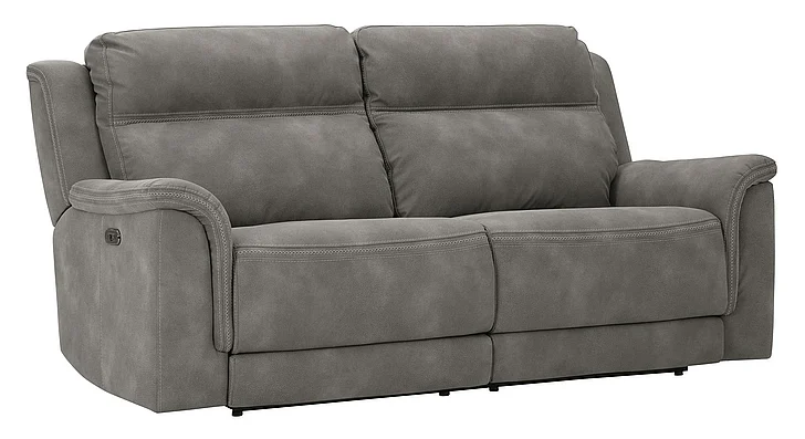 Next-Gen DuraPella Power Recliner Sofa Adjustable Headrest in Slate 5930147