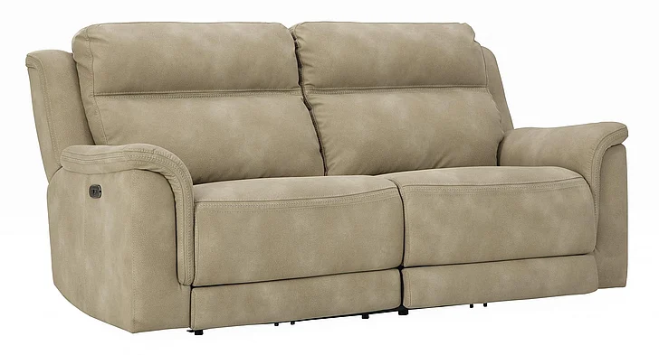 Next-Gen DuraPella Power Recliner Sofa Adjustable Headrest in Sand 5930247