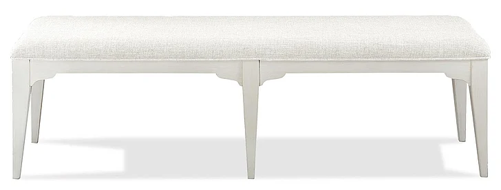 Riverside Myra Upholstered Dining Bench in Paperwhite 59359