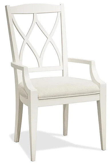 Riverside Myra XX-Back Upholstered Arm Chair in Paperwhite (Set of 2) 59398