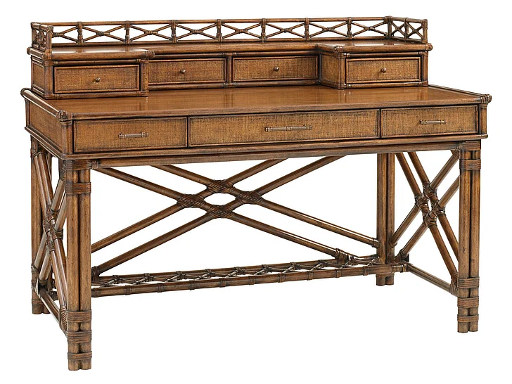 DeTommy Bahama Home Desk w/ Box of Drawers in Caribbean Sunset 593-933C