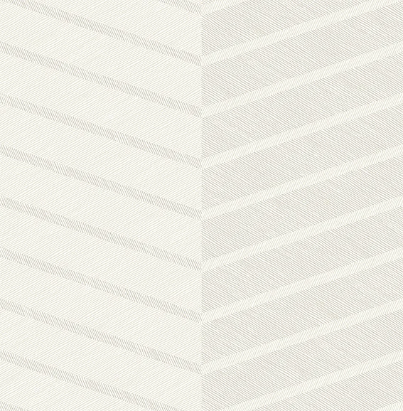 York A-Street Prints Aspen White Chevron Wallpaper (Double Roll) 2964-25919