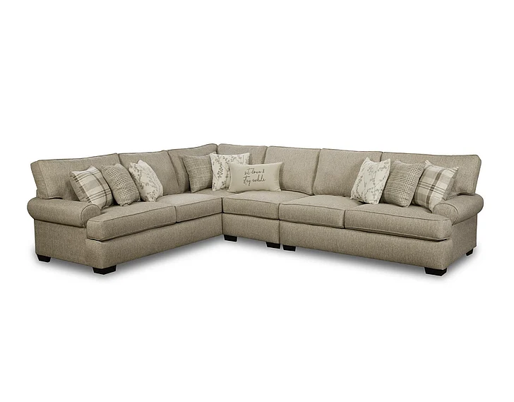 Corinthian Bryant 3pc Sectional Set in Raffia