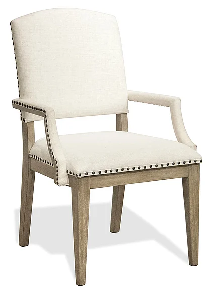 Riverside Myra Upholstered Arm Chair in Natural (Set of 2) 59453