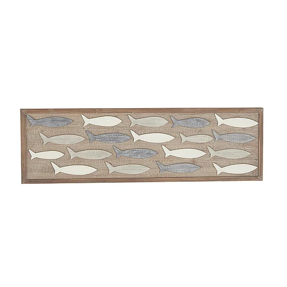 UMA Brown Wood Fish Home Wall Decor, 42" x 2" x 13" | 59495