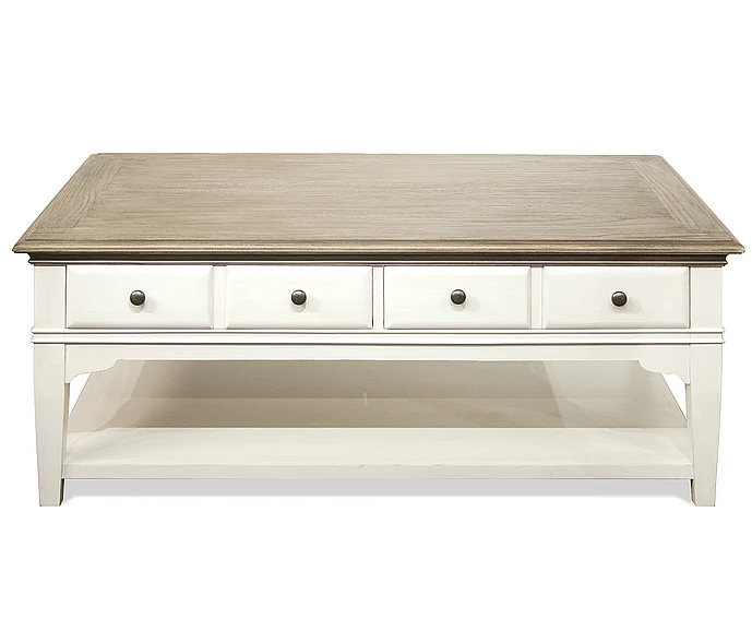 Riverside Furniture Myra Leg Coffee Table in White 59501