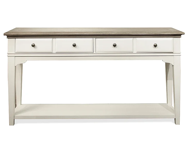 Riverside Furniture Myra Sofa Table in White 59514