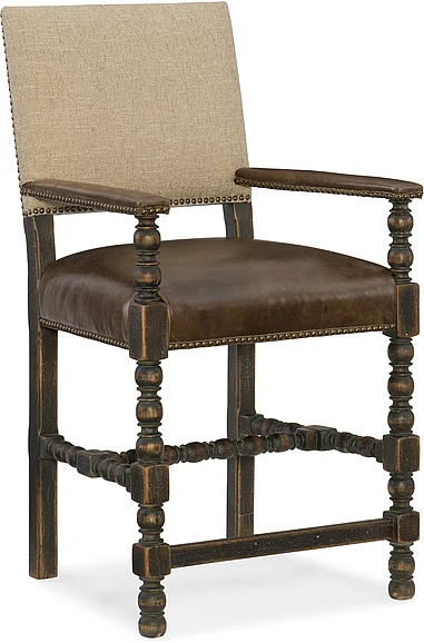 Hooker Furniture Hill Country Comfort Counter Stool (Set of 2) in Black 5960-25350-BLK