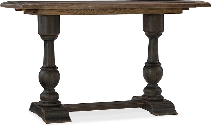 Hooker Furniture Hill Country Balcones 60" Friendship Table with 2-12in Leaves in Dark Wood 5960-75206-BRN
