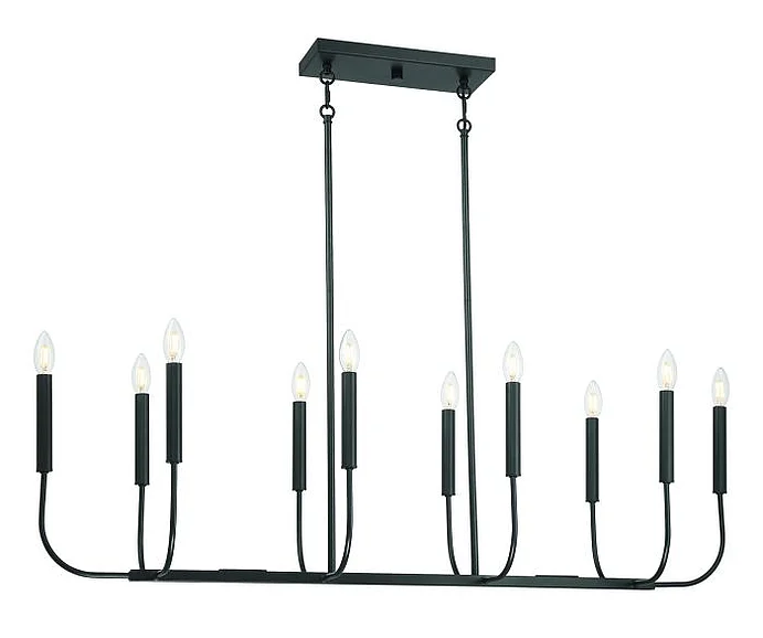 Craftmade Traci 10 Light Island in Flat Black 59870-FB