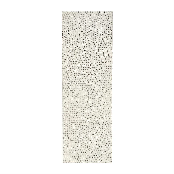 UMA White Wooden Geometric Handmade Abstract Spotted Panel Home Wall Decor, 16" x 1" x 48" | 59989