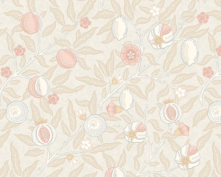 York Brewster Fruit and Foliage Beige Wall Mural MUR390M