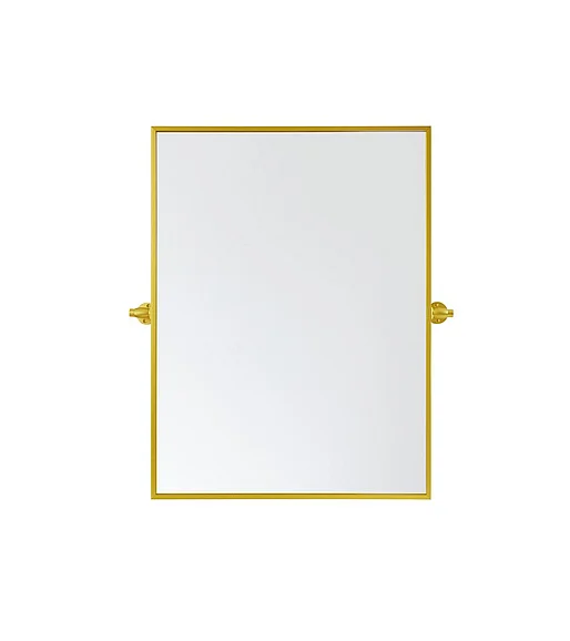 Elegant Rectangle Pivot Mirror 24X32 In. in Gold MR6E2432GD CLOSEOUT