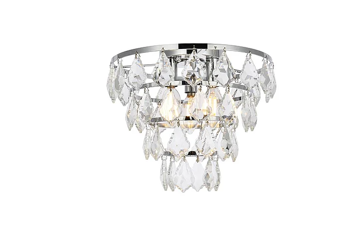 Elegant Ella 12 In. Flush Mount in Chrome 1101F12C CLOSEOUT