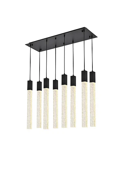 Elegant Weston 8 Lights Pendant in Black 2066D36BK