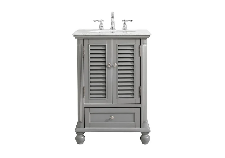 Elegant 24 In. Single Bathroom Vanity in Grey VF30524GR CLOSEOUT