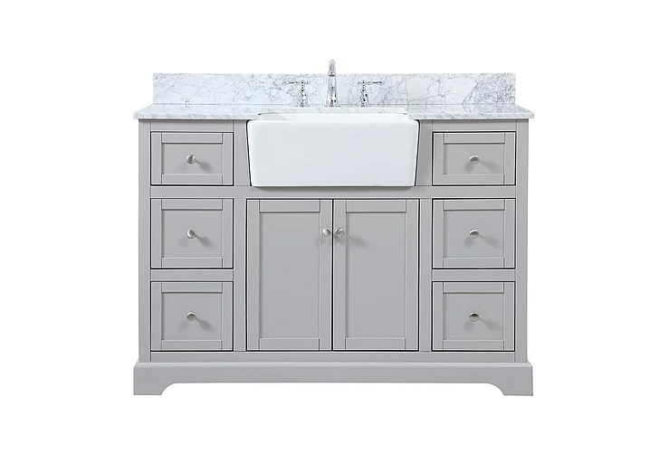 Elegant 48 In. Single Bathroom Vanity in Grey VF60248GR-BS