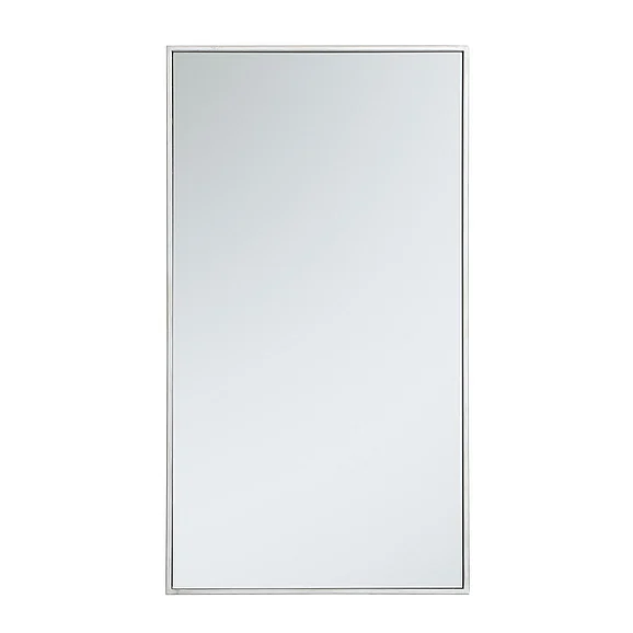 Elegant Metal Frame Rectangle Mirror 20 In. in Silver MR42036S