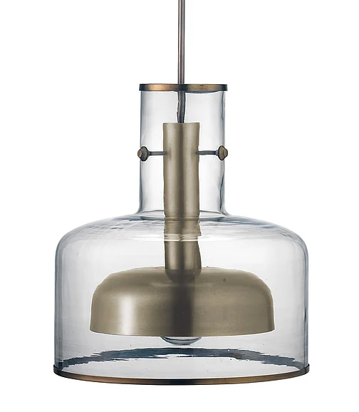 Jamie Young Clyde Glass 1-Light Metal and Glass Pendant