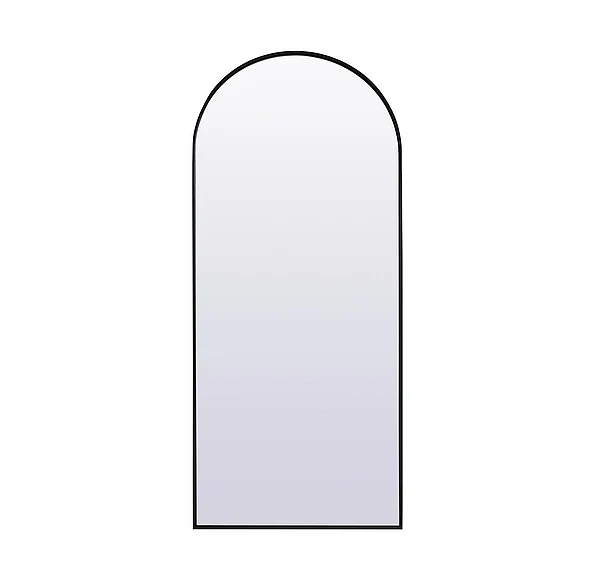 Elegant Metal Frame Arch Full Length Mirror 32X76 In. in Black MR1A3276BLK