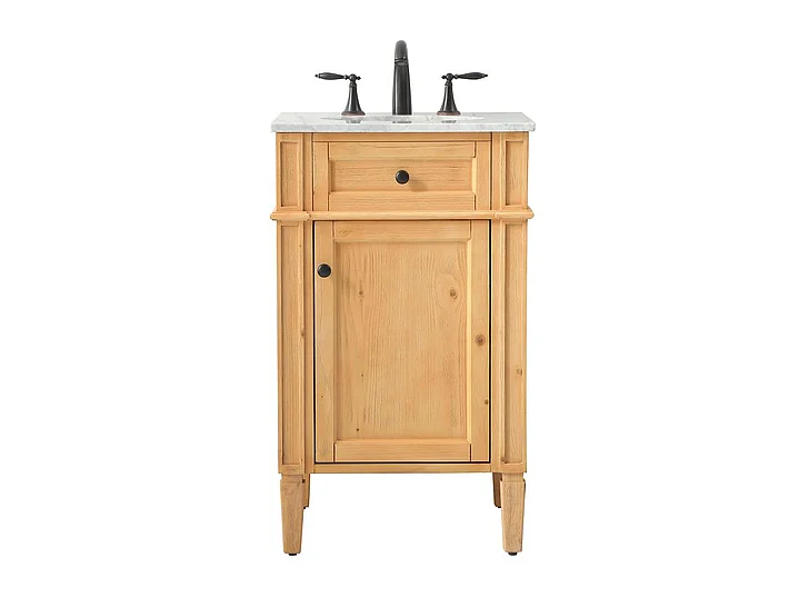 Elegant 21 In. Single Bathroom Vanity in Natural Wood VF12521NW