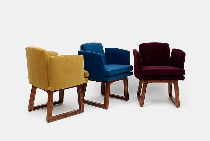 Artless Furniture Allison Chair in Aged Velvets