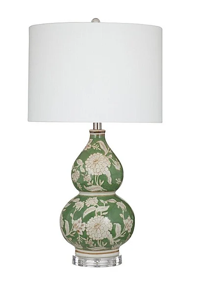Bassett Mirror Conpany Capri Table Lamp in Green L4737T
