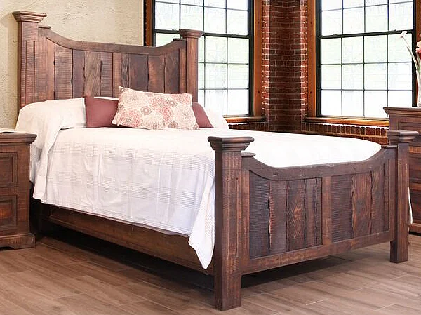 IFD Madeira Queen Platform Bed in Rich Brown