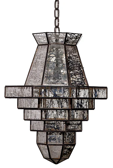 Jamie Young Jamie Young Imperial 1-Light Glass and Metal Pendant 5IMPE-PEBK