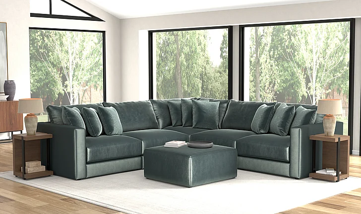 Jackson Remington 5-Piece Sectional in Pine