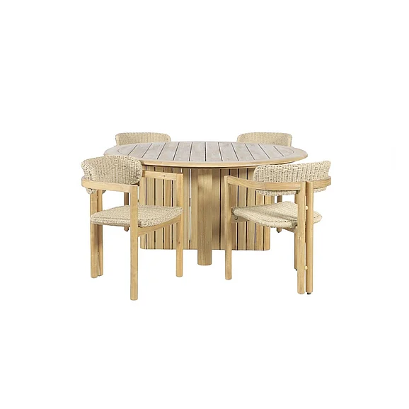New Classic Sedona Outdoor 5pc Outdoor Dining Set in Natural
