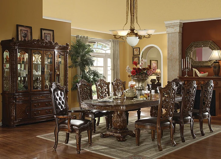 Acme Vendome Cherry Finish 9-Pc Dining Table Set