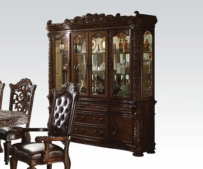 Acme Vendome Cherry Finish Buffet and Hutch 60006 CLEARANCE