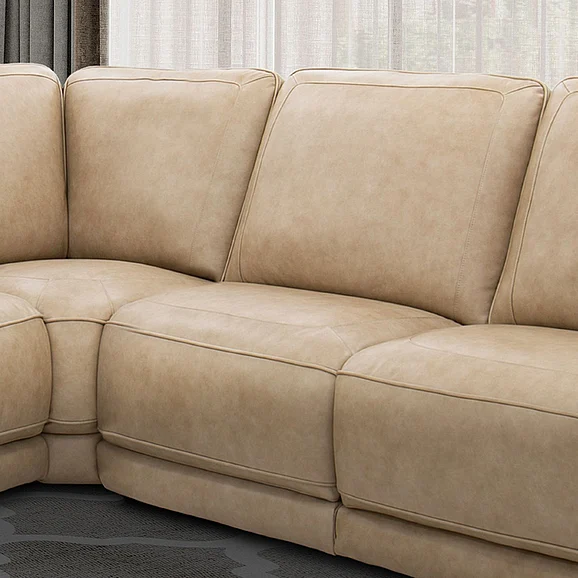 Liberty Furniture Blake Modular Armless Recliner P2 & ZW in Sophia Oatmeal Leather 6000OM-42AP