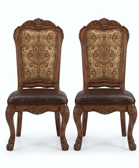 Acme Dresden Side Chairs in Cherry 60012 (Set of 2)
