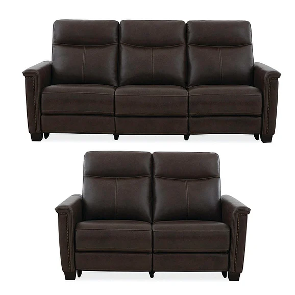 Liberty Furniture Crawford 2pc Living Room Set in Finch Cacao Leather