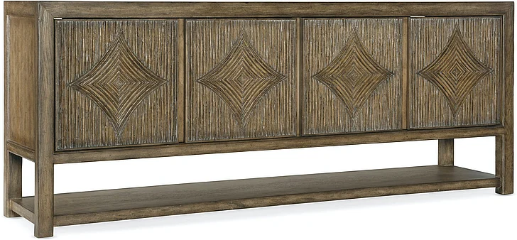 Hooker Furniture Sundance Entertainment Console in Dark Wood 6015-55480-89