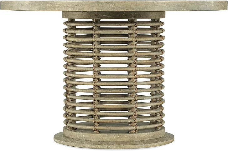 Hooker Furniture Surfrider 60" Rattan Round Dining Table in Light Wood 6015-75213-80 CLOSEOUT