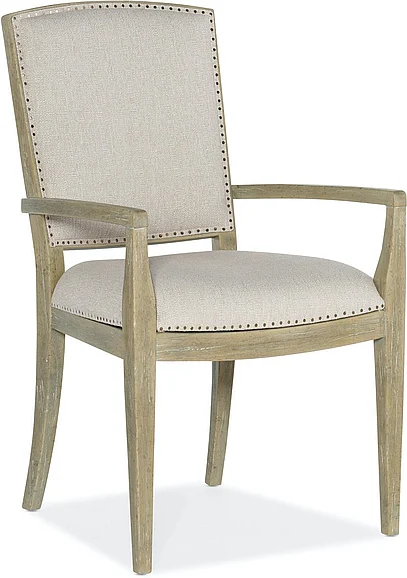 Hooker Furniture Surfrider Carved Back Arm Chair (Set of 2) in Light Wood 6015-75401-80