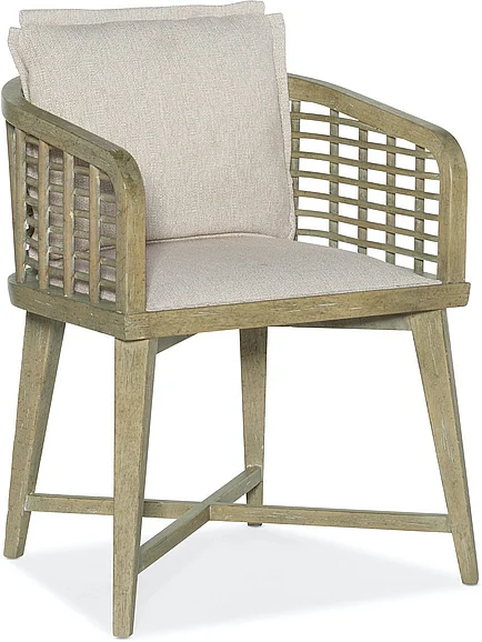 Hooker Furniture Surfrider Barrel Back Chair in Light Wood 6015-75600-80