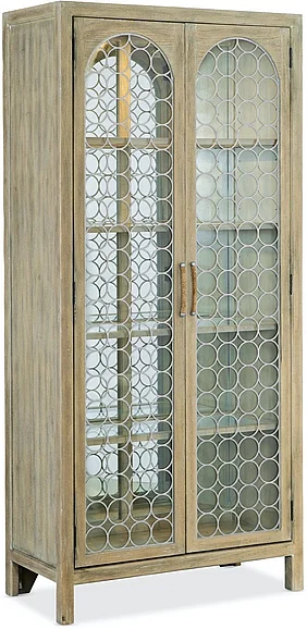 Hooker Furniture Surfrider Display Cabinet in Light Wood 6015-75906-80